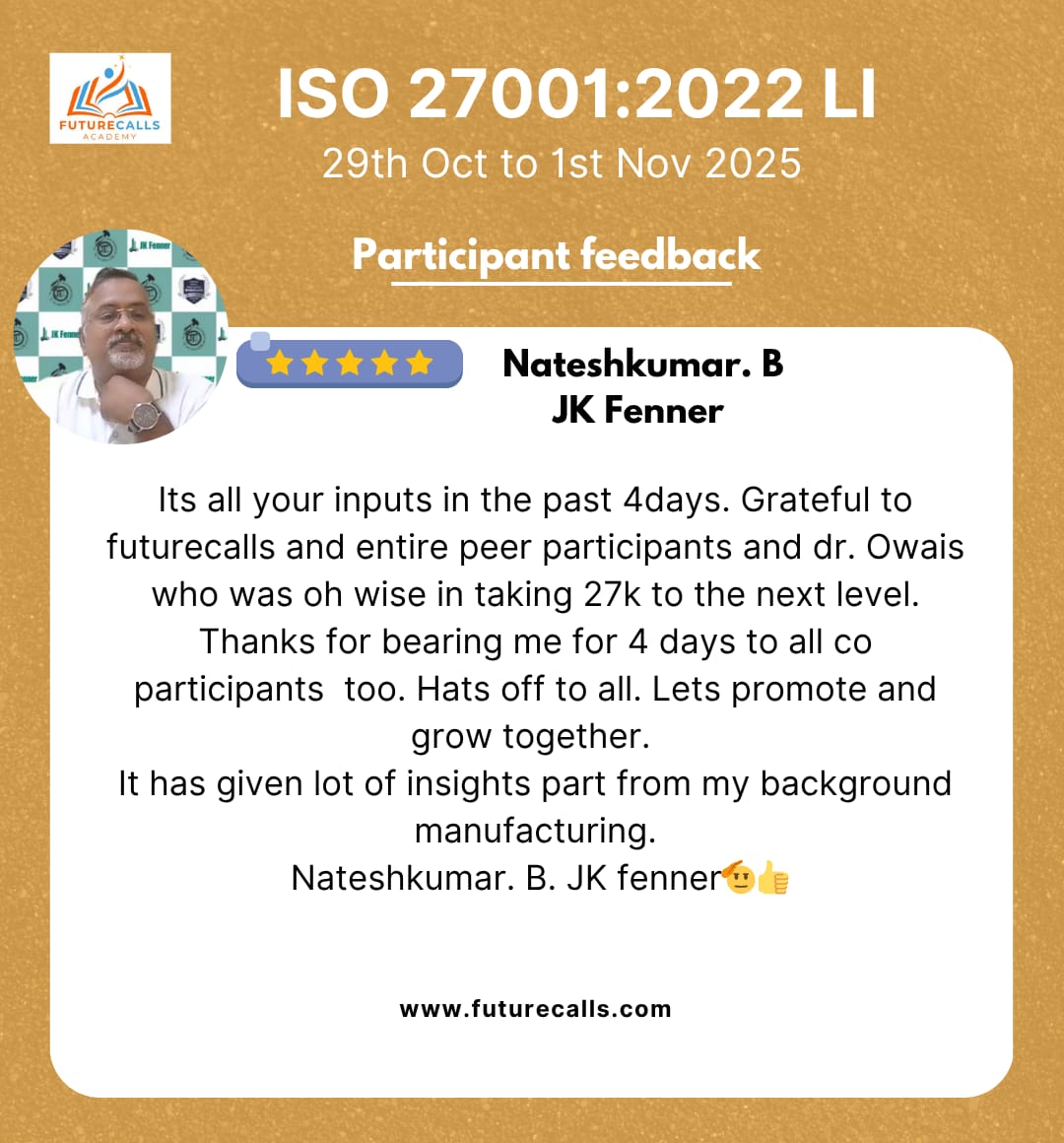 ISO Training Feedback
